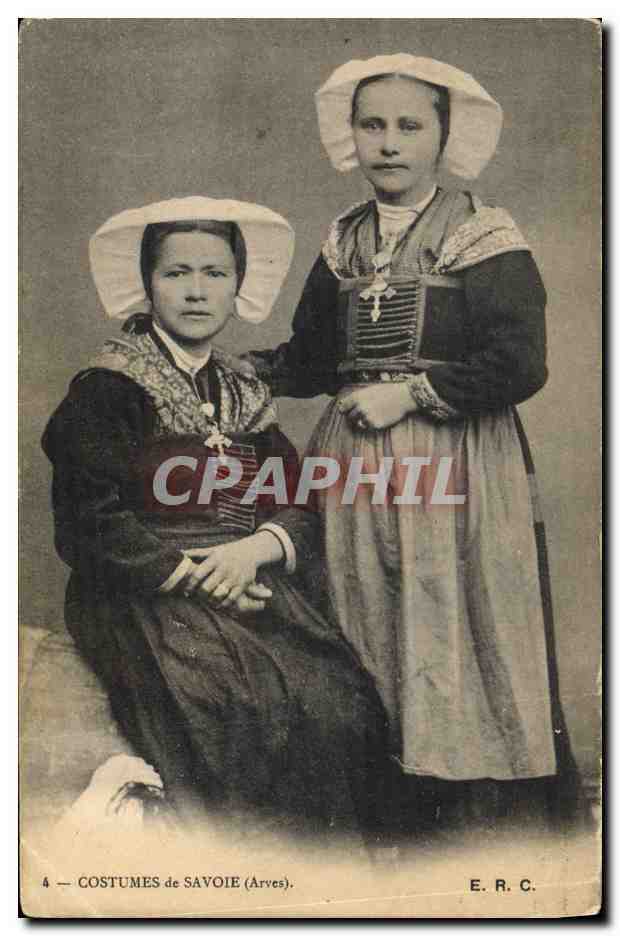 CPA Folklore Costumes de Savoie Arves