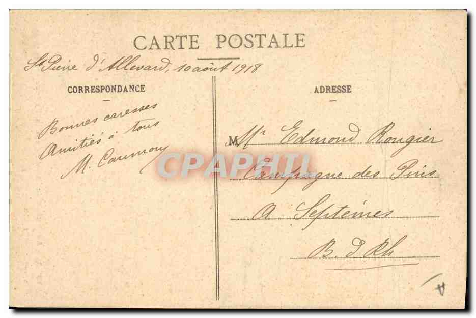 CPA Folklore Annexion de la Savoie a la France 1860 — Verso