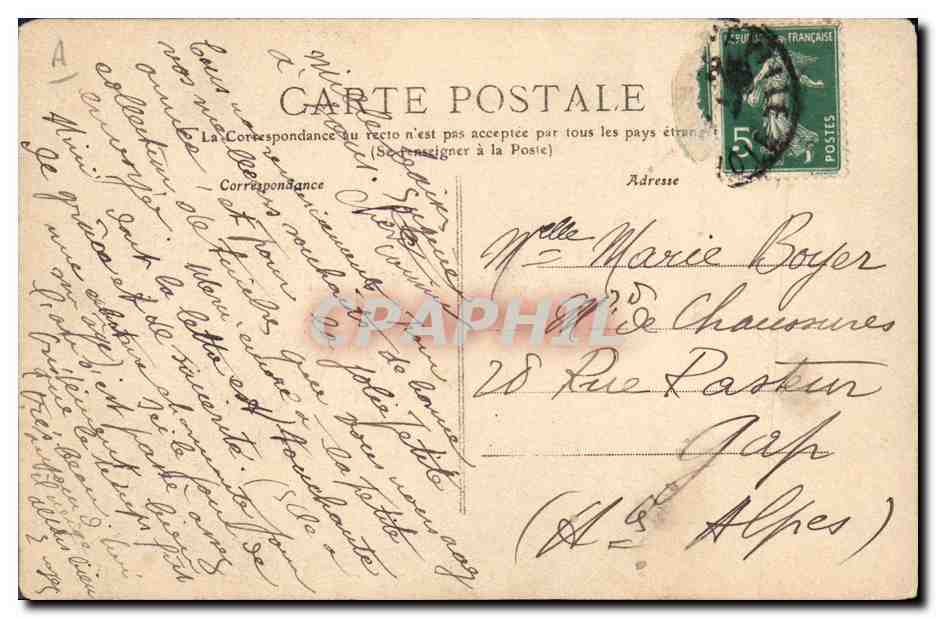 CPA Folklore Groupe allegorique du cinquantenaire de l'annexion de la Savoie a la France 1860 1910 — Verso