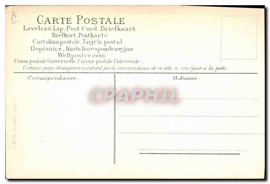 CPA Le langage des timbres Semeuse 10c 25c Ange — Rückseite