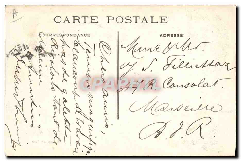 Café Glacier Restaurant — Carnaval de Paris 1912 — T. Olive, 10 Quai du Canal, Paris — Verso