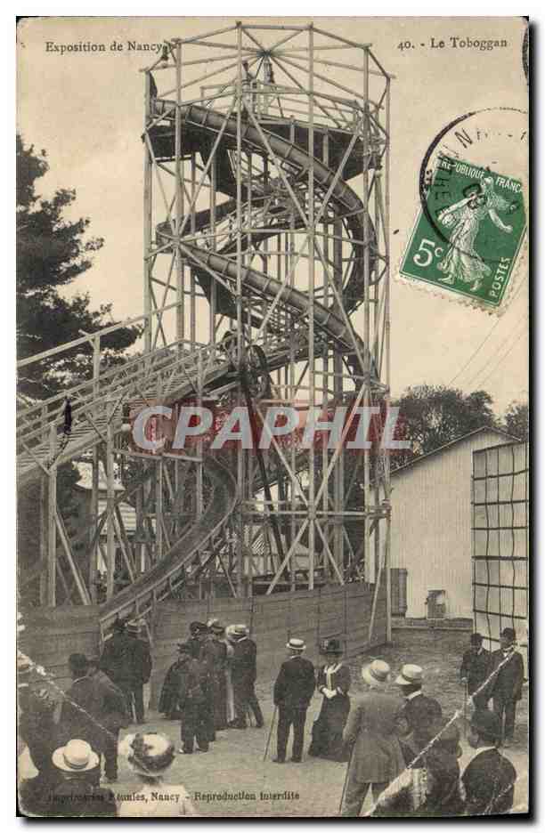 CPA Fete Foraine Exposition de Nancy Le toboggan