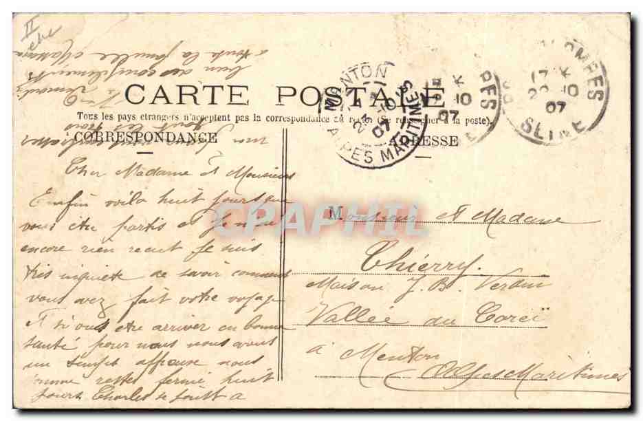 CPA Fete Foraine Clamart Entree du bois — Verso