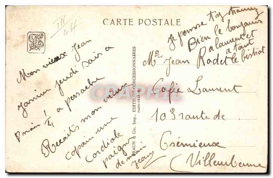 Exposition Coloniale Internationale — Paris 1934 — Scenic Railway — Côté Sud — Verso