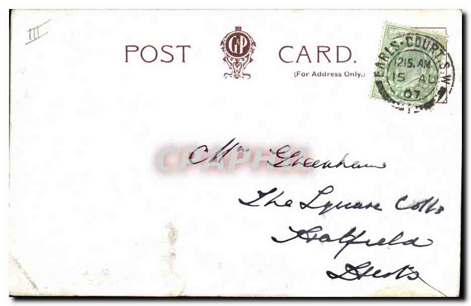 CPA Fete Foraine Chuting the chute Earl's Court Exhibition — Verso