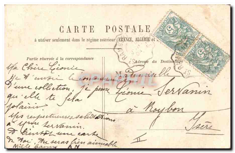 CPA Chatelaine Bohemien  — Rückseite