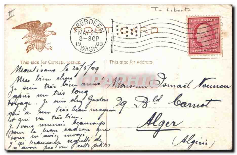 CPA Statue de la Liberte Statue of Liberty New York  — Verso