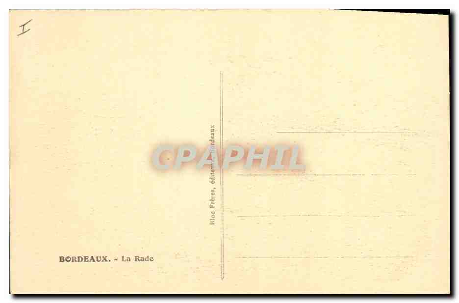 CPA Bateau de peche Bordeaux La rade — Verso