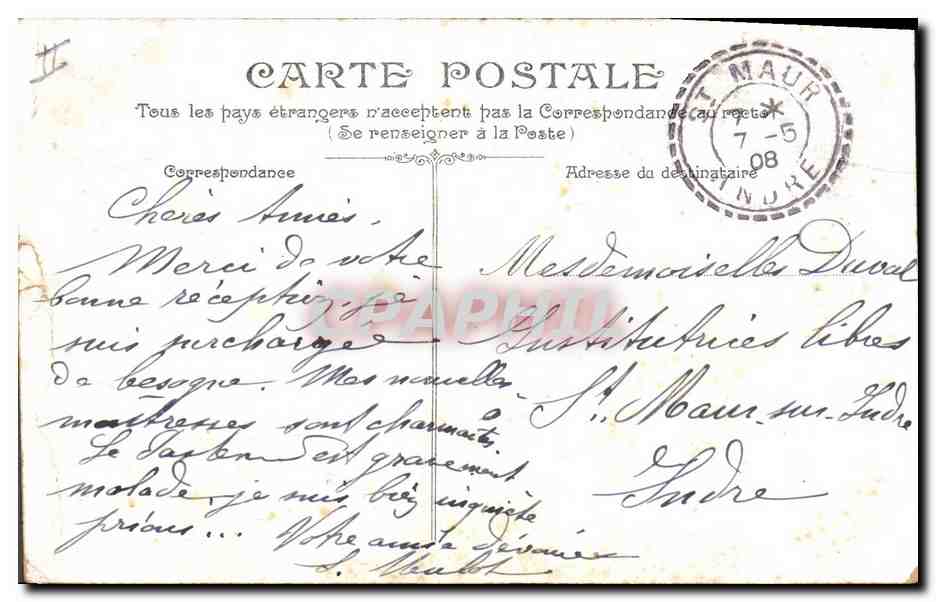 CPA Bateau de peche Menton La ville et le port  — Verso