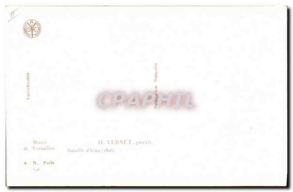 CPA Histoire Napoleon 1er Musee de Versailles Vernet Bataille d'Iena — Rückseite