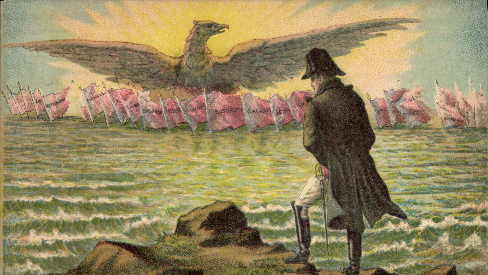 Napoléon Ier devant l'armée austro-hongroise — Éditeur non identifié, n° de série non visible