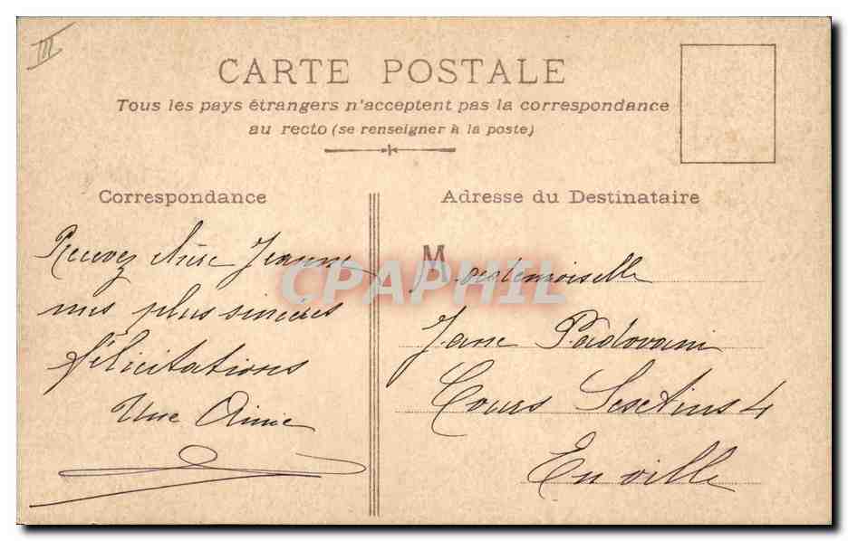 Napoléon Ier devant l'armée austro-hongroise — Éditeur non identifié, n° de série non visible — Verso