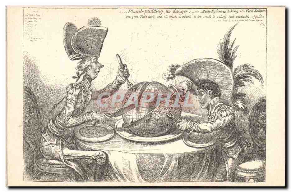 CPA Histoire Napoleon 1er Le plum pudding en danger