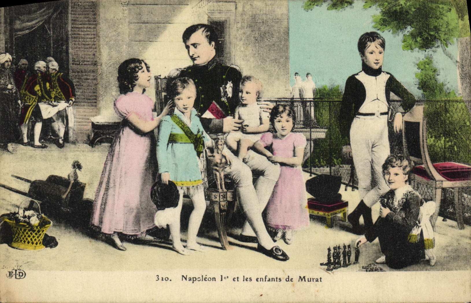 CPA Histoire Napoleon 1er et les enfants de Murat 