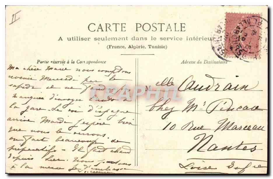 CPA Histoire Napoleon 1er Palais de Fontainebleau — Rückseite