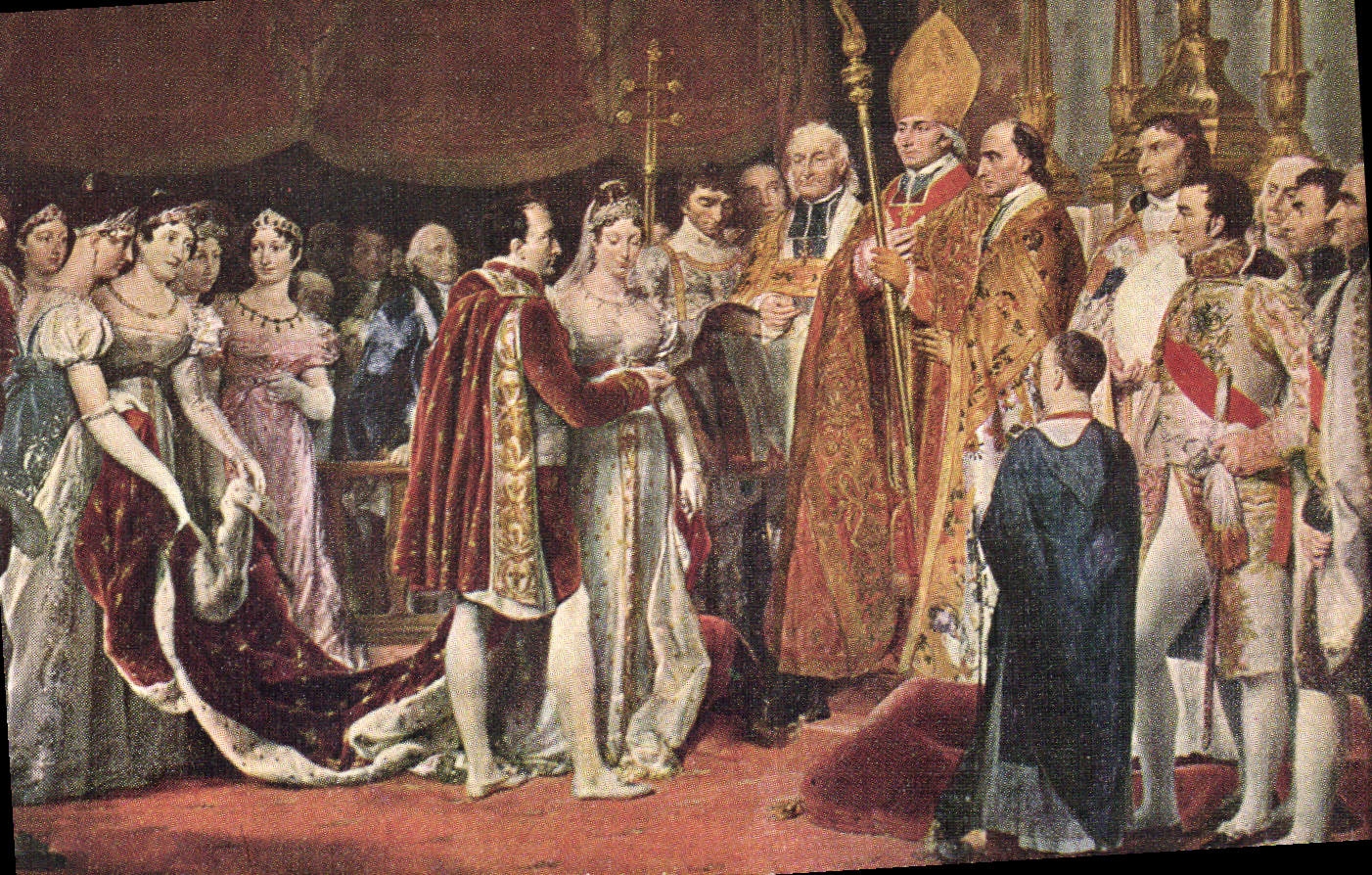 CPA Histoire Napoleon 1er Rouget Mariage de Napoleon 1er et de Marie Louise au Louvre
