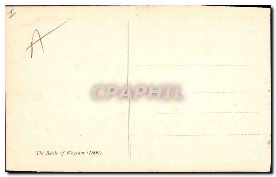 CPA Histoire Napoleon 1er Vernet Bataille de Wagram  — Rückseite