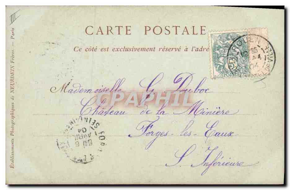CPA Banque Caen Ancien Hotel des monnaies — Rückseite