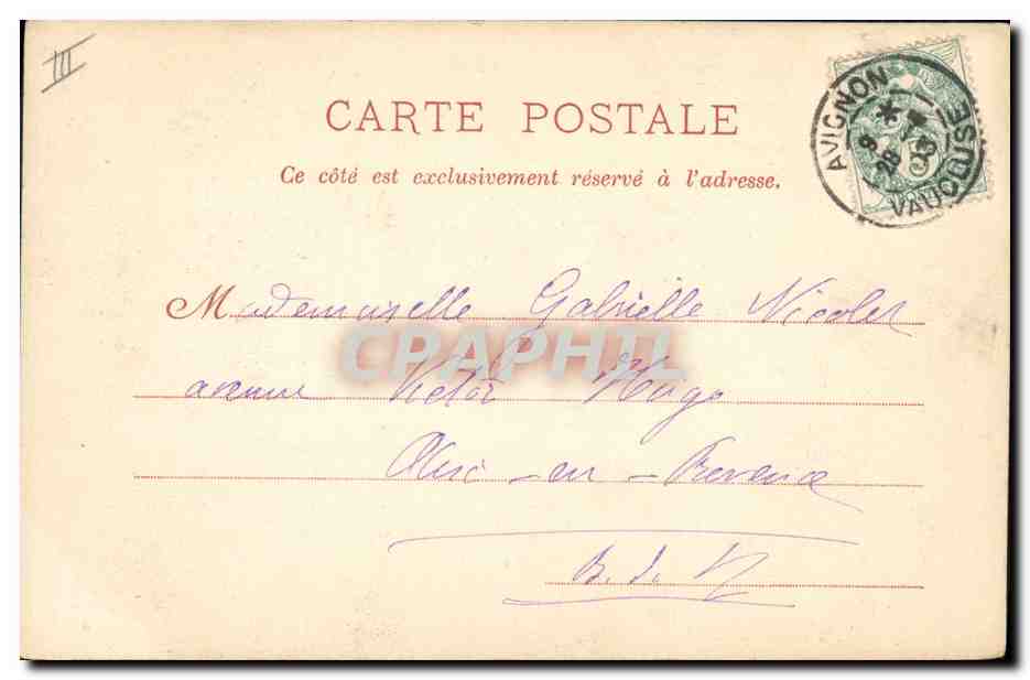 CPA Banque Avignon Ancien hotel des monnaies — Verso