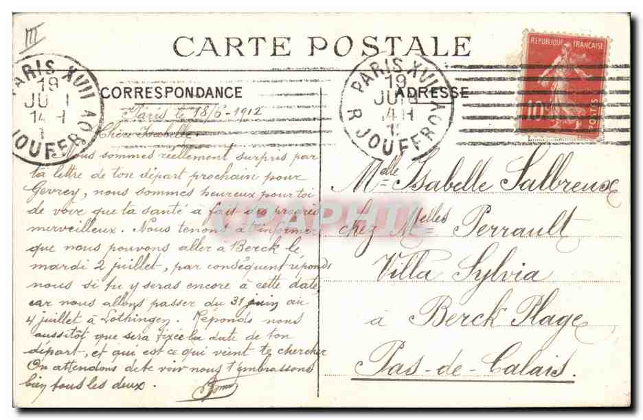 CPA Banque Paris hotel des monnaies Le serment — Rückseite
