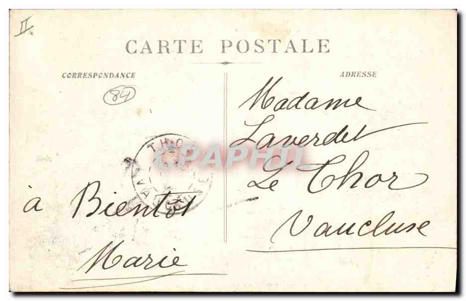 CPA Rocasaliere Chateau des Druides — Rückseite
