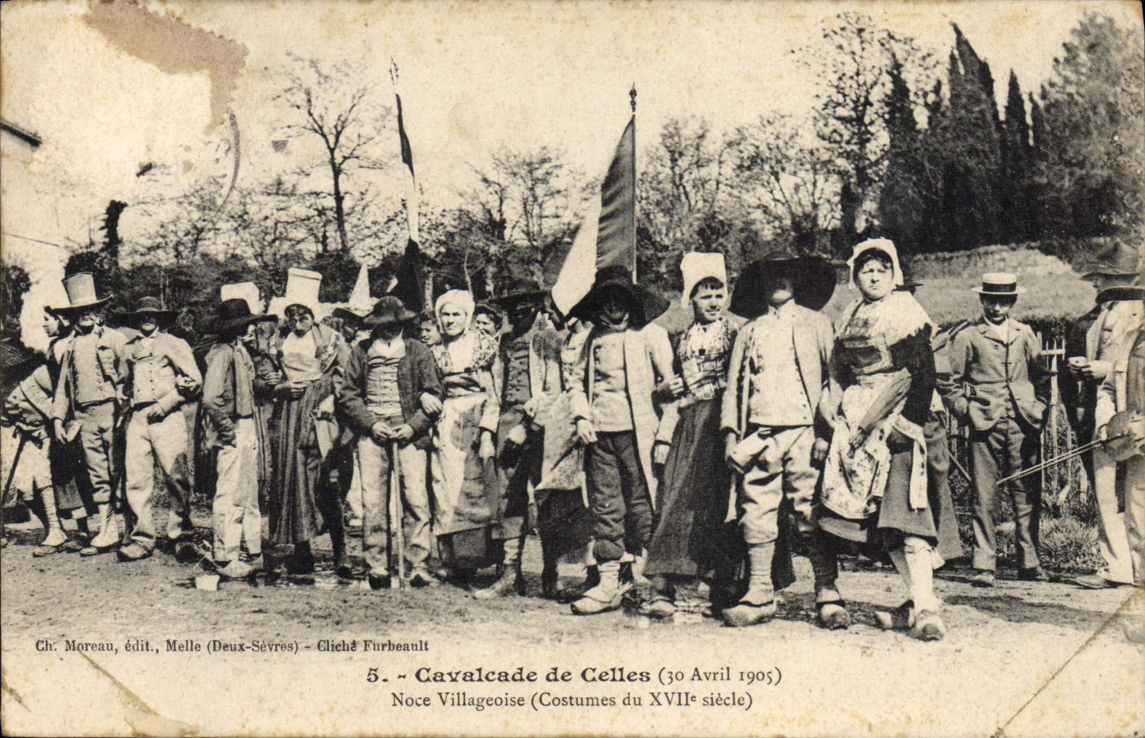 CPA Cavalcade de Celles 30 avril 1905 Noce villageoise