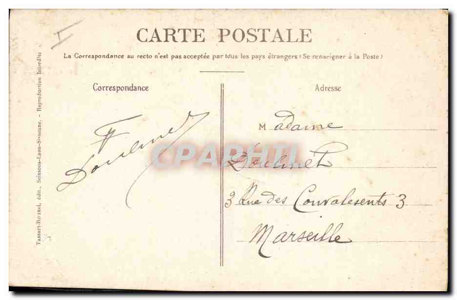 CPA Gaulois Soissons — Rückseite