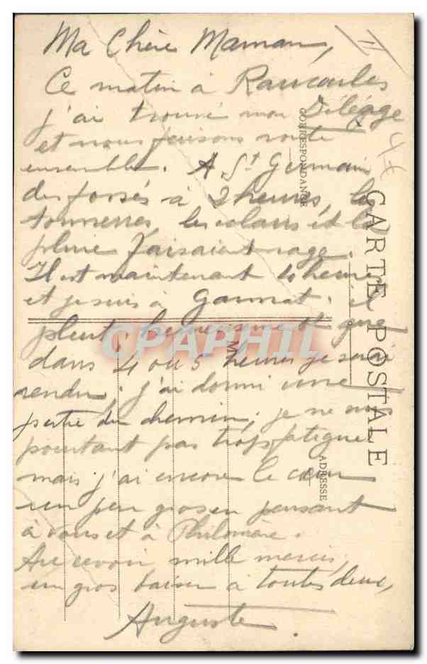 CPA Environs de Tence Roches druidiques de Crouillac Chevre — Rückseite