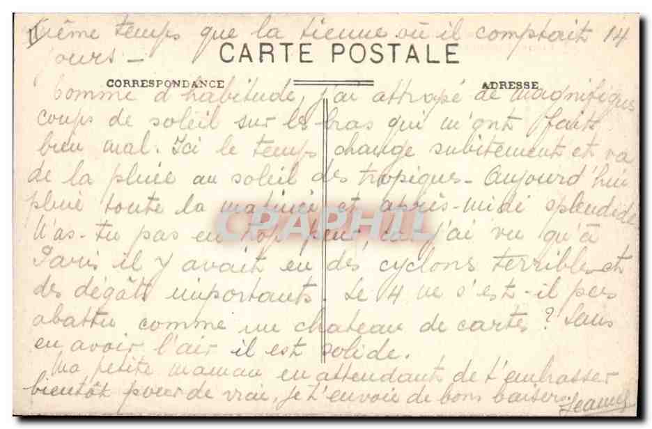 CPA Saint Quaay Kertugal Pierres druidiques — Rückseite