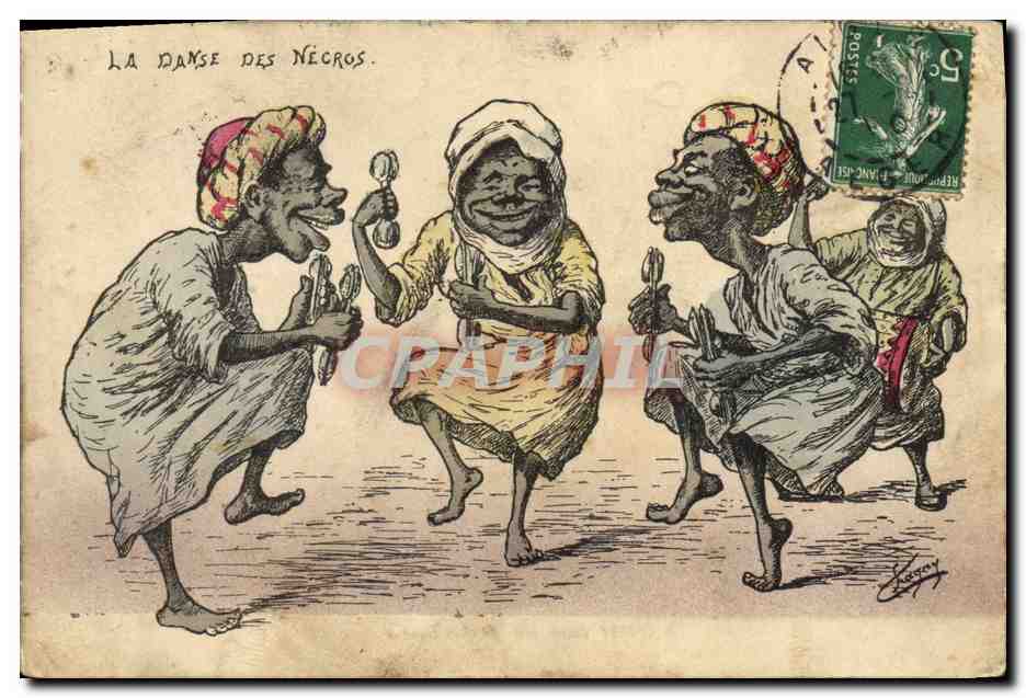 CPA Fantaisie Afrique du Nord Illustrateur La danse des Negros 