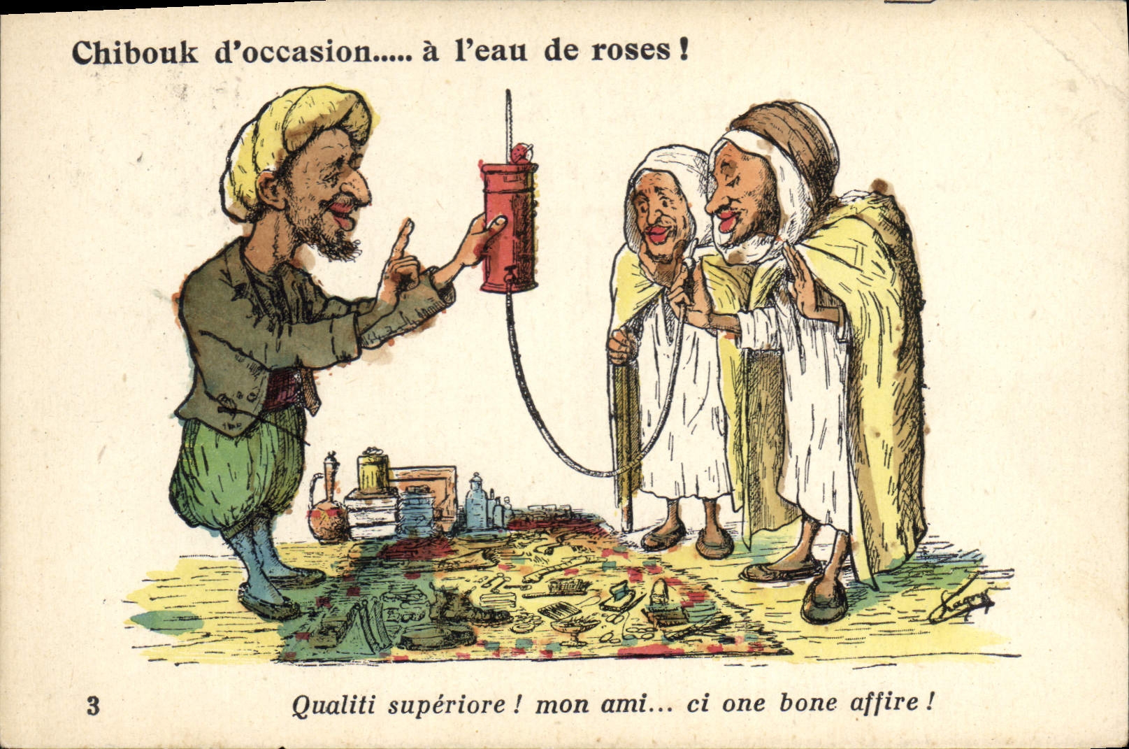 Marchand d'objets d'occasion — caricature d'Alger — éditeur Chagny, n°3