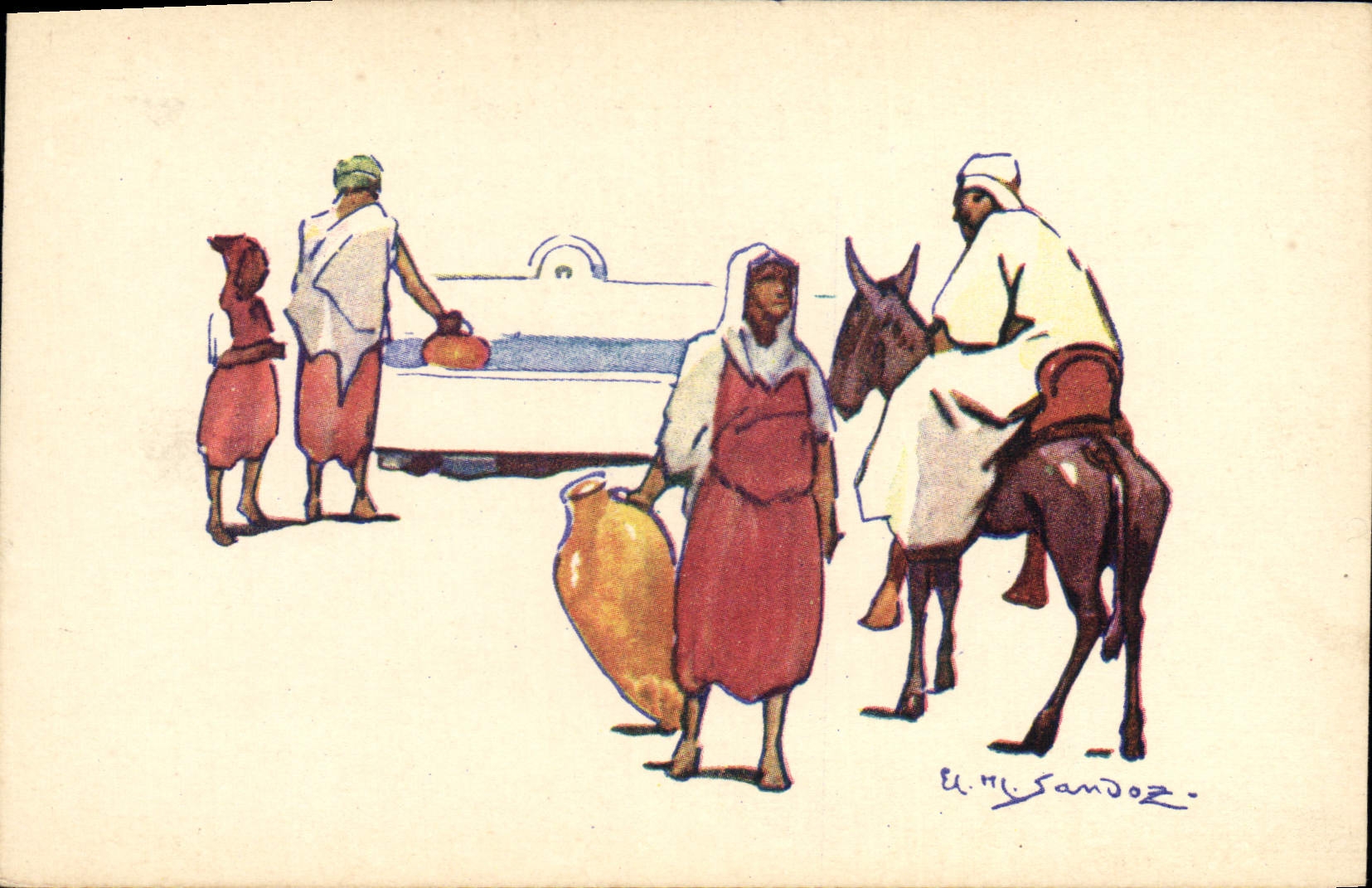 CPA Fantaisie Afrique du Nord Illustrateur 