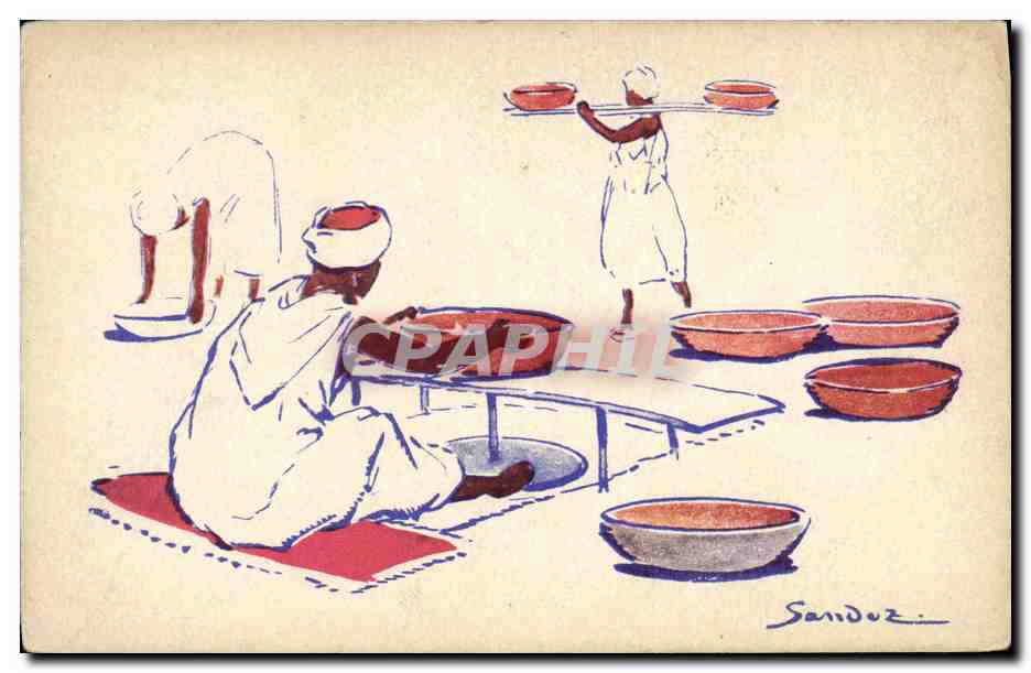CPA Fantaisie Afrique du Nord Illustrateur 