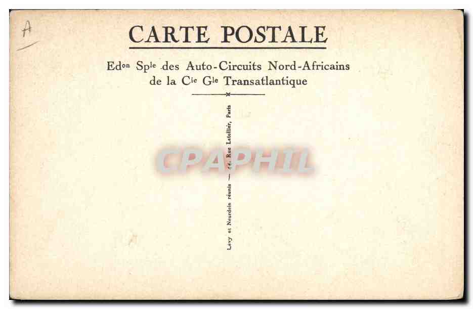CPA Fantaisie Afrique du Nord Illustrateur  — Rückseite