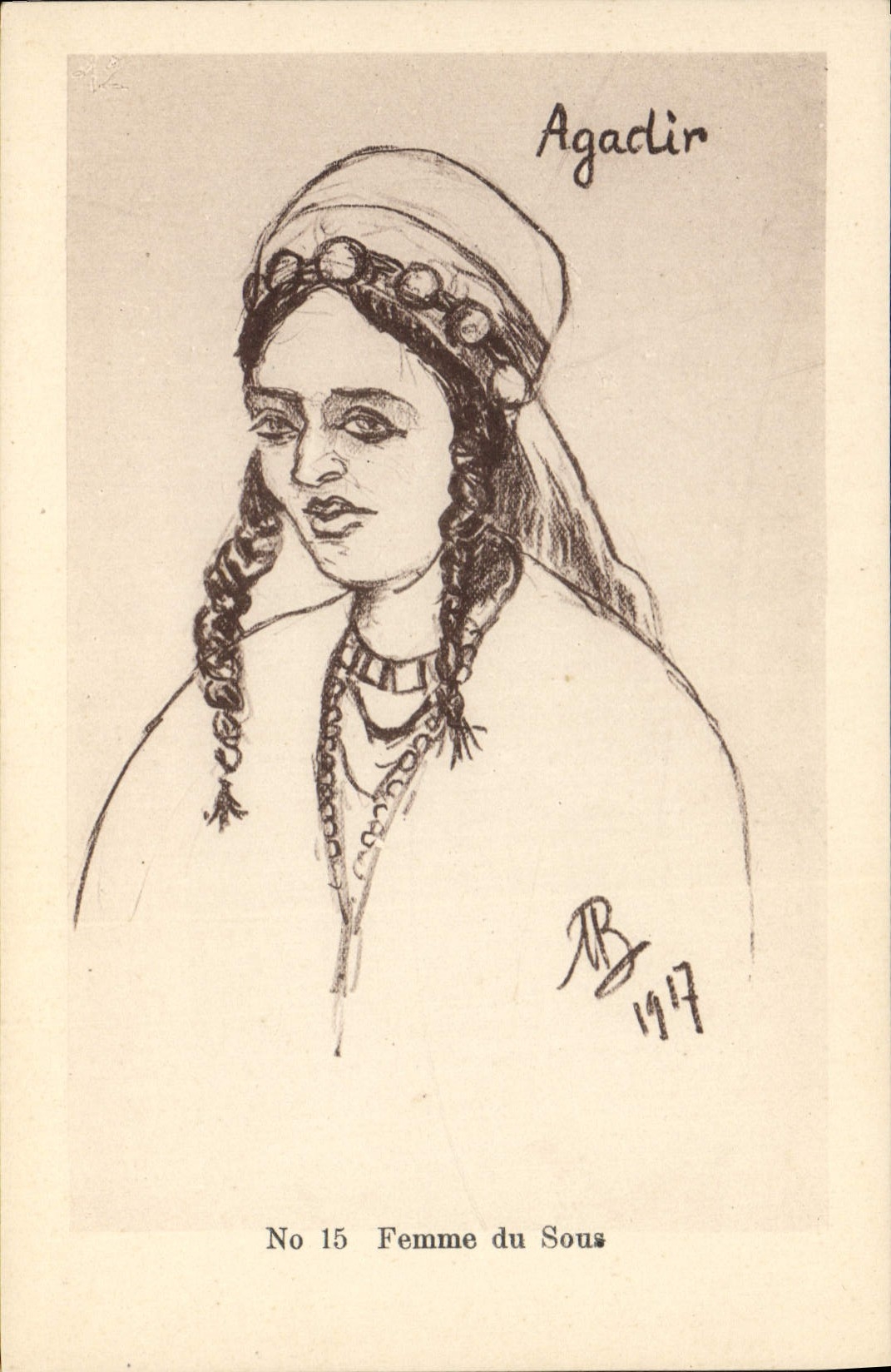 CPA Fantaisie Afrique du Nord Illustrateur Femme du Sous Agadir