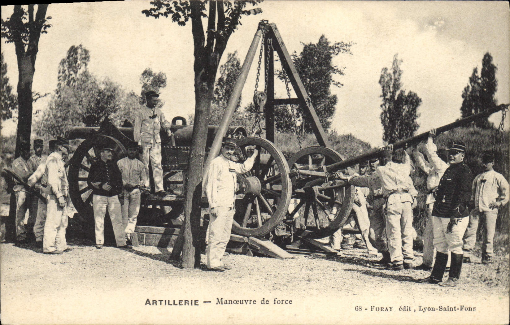 Artillerie — Manœuvre de force — FORAY, édit, Lyon-Saint-Fons