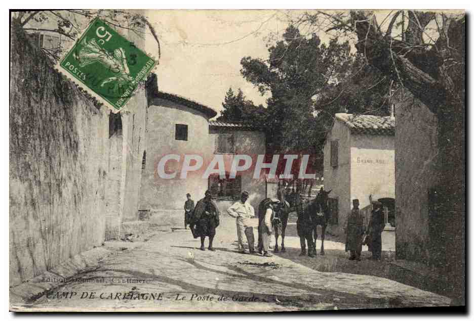 CPA Militaria Camp de Carpiagne Le poste de garde
