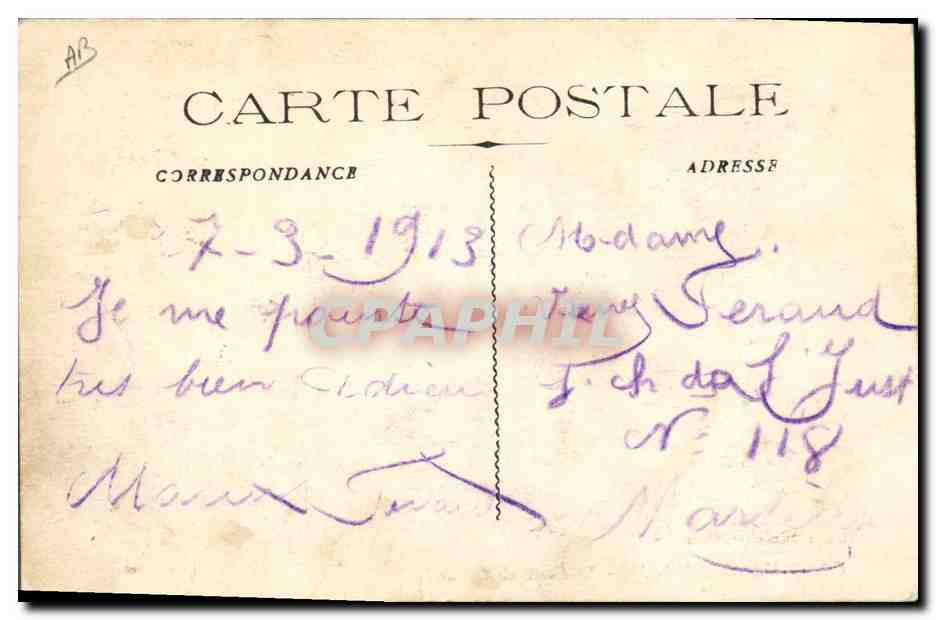 CPA Militaria Camp de Carpiagne Le poste de garde — Verso
