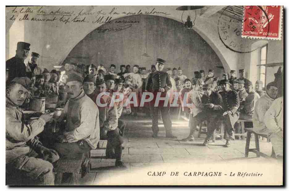 CPA Militaria Camp de Carpiagne Le refectoire