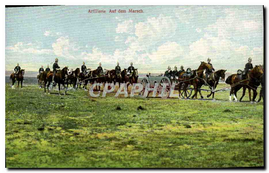 CPA Militaria Artillerie auf dem Marsch