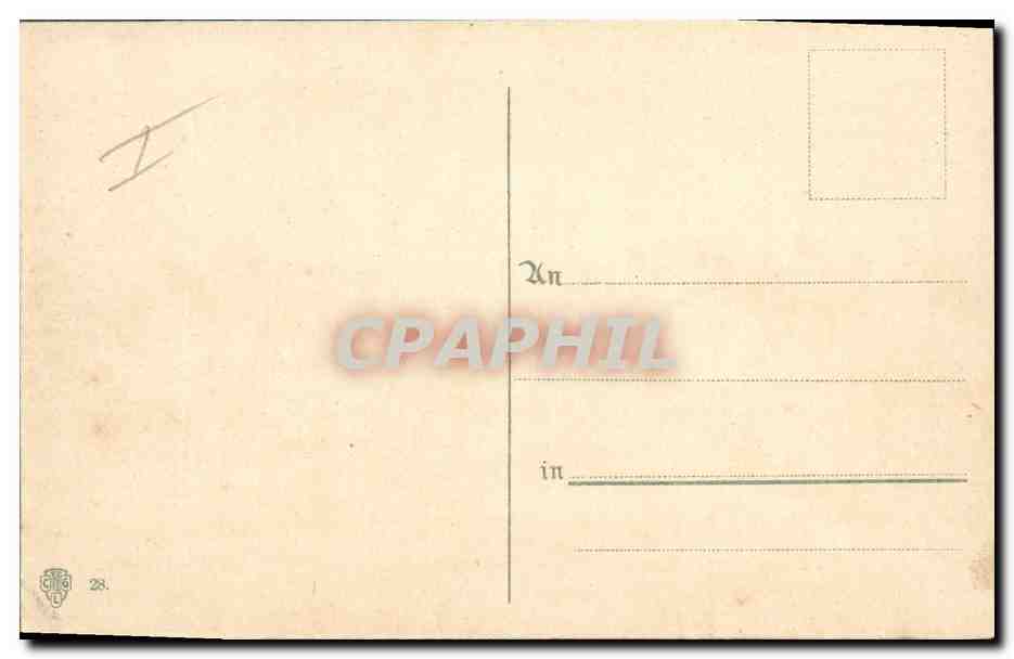 CPA Militaria Artillerie auf dem Marsch — Rückseite