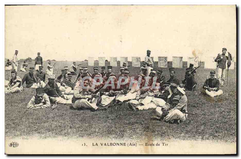 CPA Militaria La Valbonne Ecole de tir