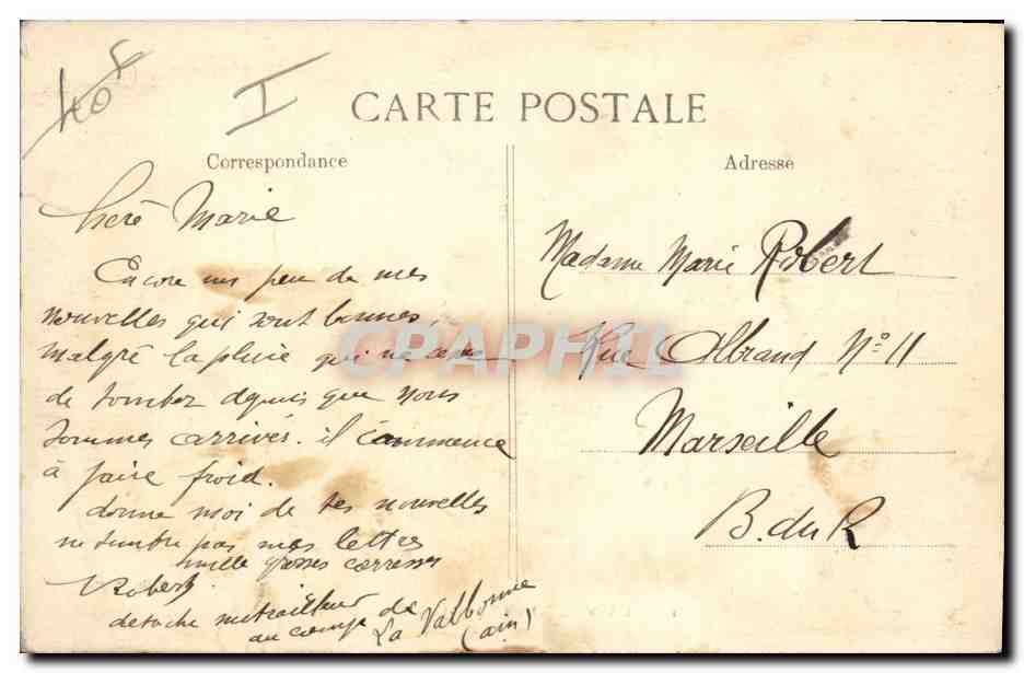 CPA Militaria La Valbonne Ecole de tir — Rückseite