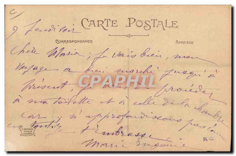 Dans les Alpes — Attelage de Bœujs — n° 2646 — Verso