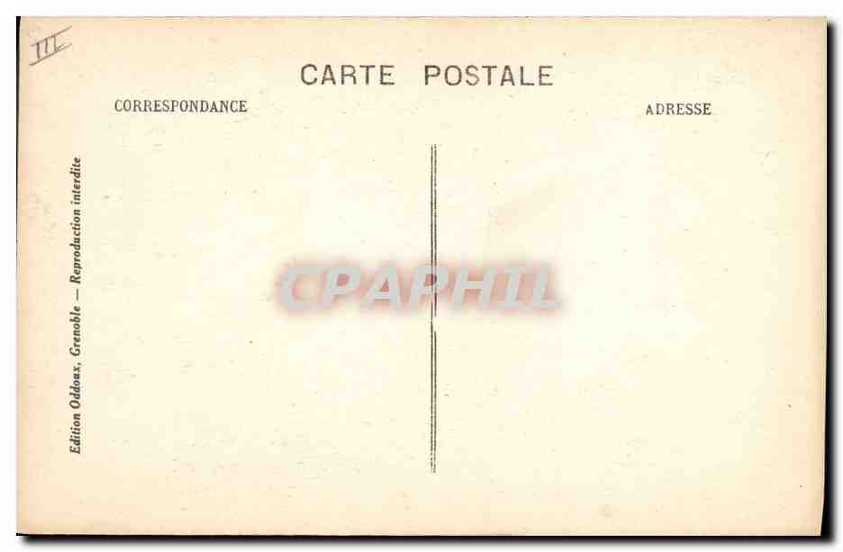 CPA Folklore Dauphine Oisans Costume regional — Verso