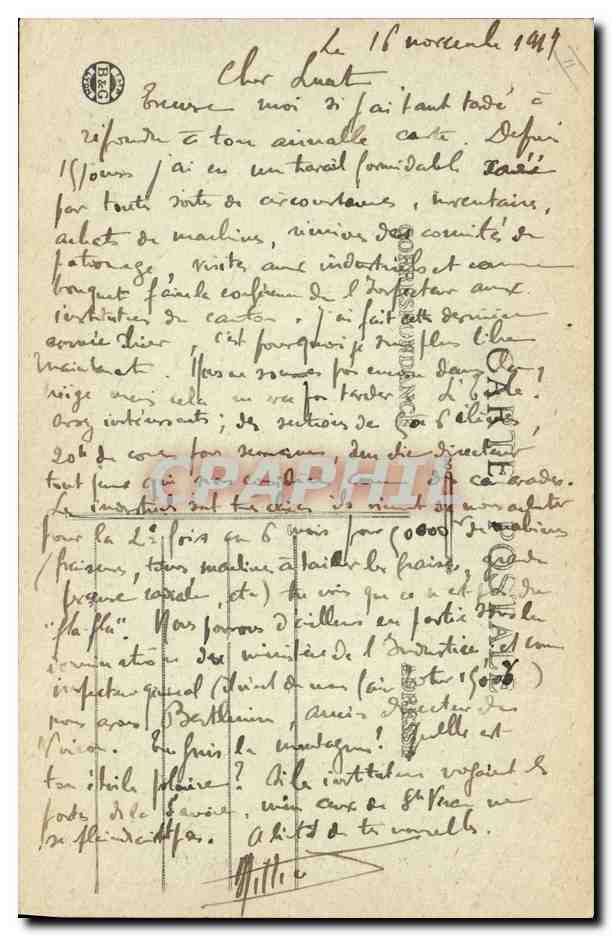 CPA Folklore Savoie Tarentaise — Verso