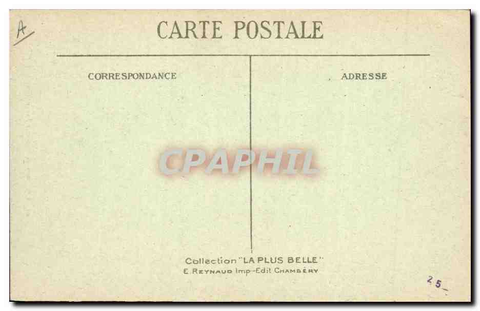 CPA Folklore Savoie Tarentaise — Verso