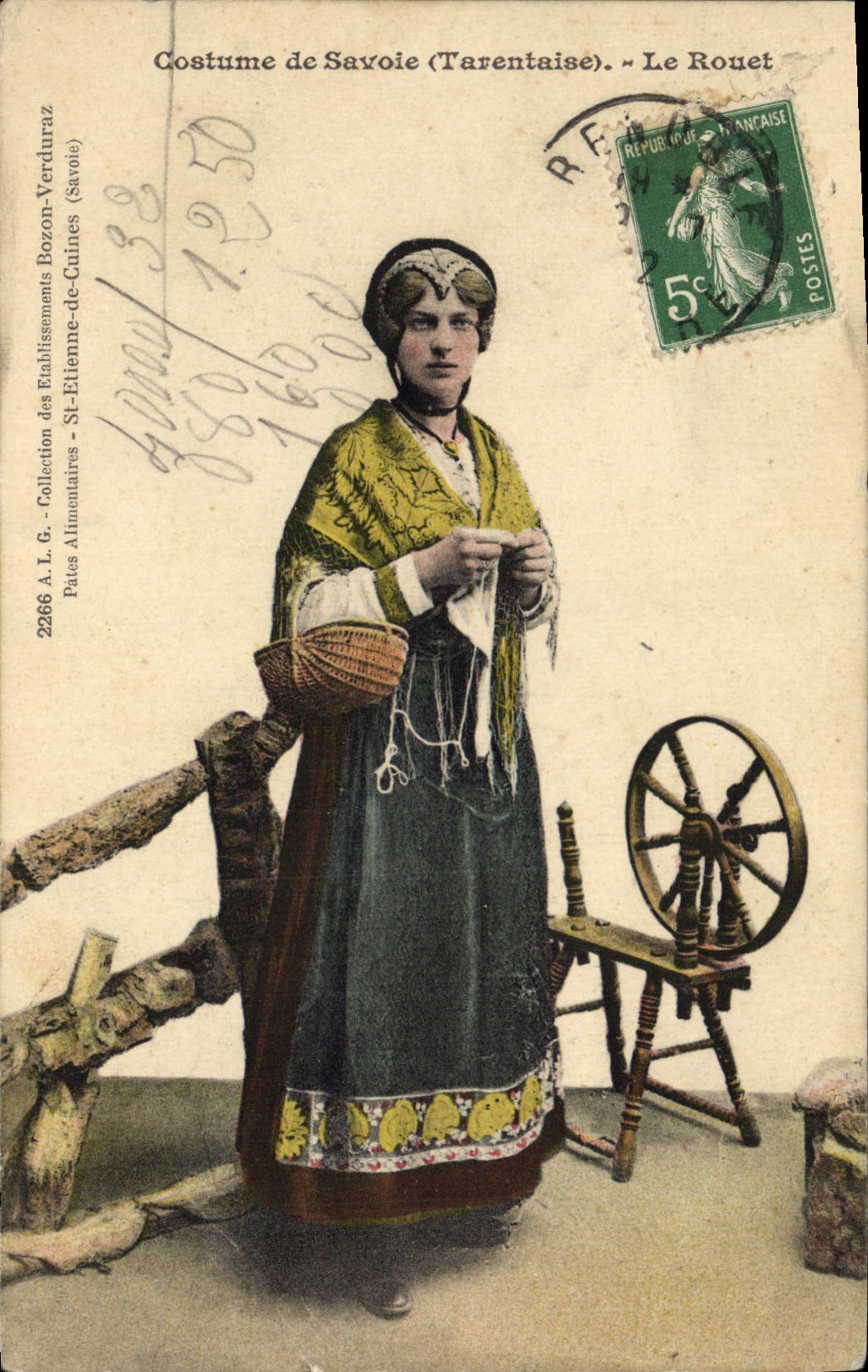 CPA Folklore Savoie Le rouet