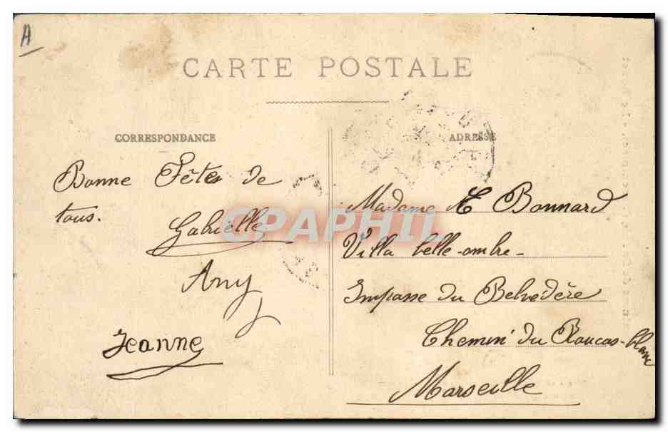 CPA Folklore Savoie Le rouet — Verso