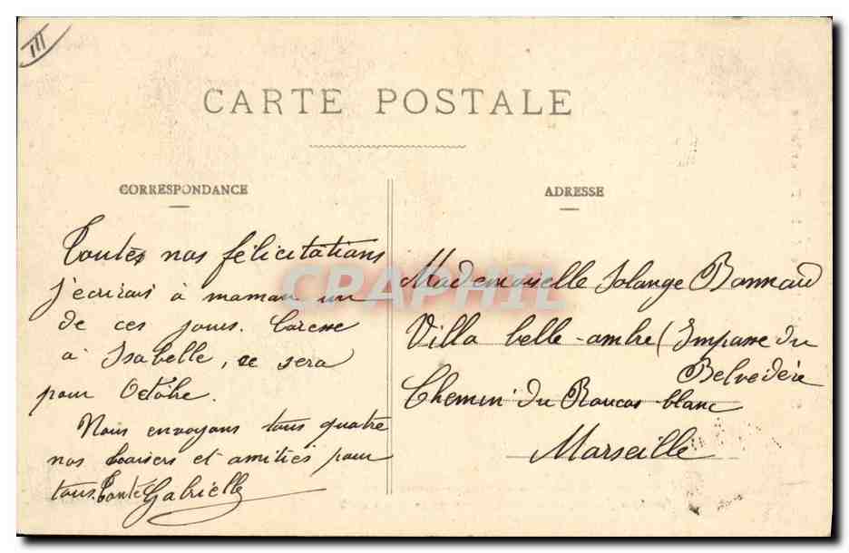 CPA Folklore Savoie Tarentaise  — Verso